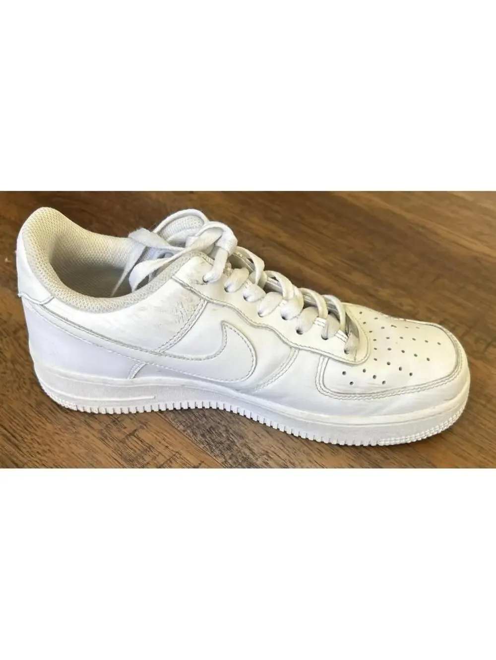 Nike Womens Sz 7 Air Force 1 Low Custom Blue Butterfly White Sneakers DD8959-100 - Picture 5 of 12